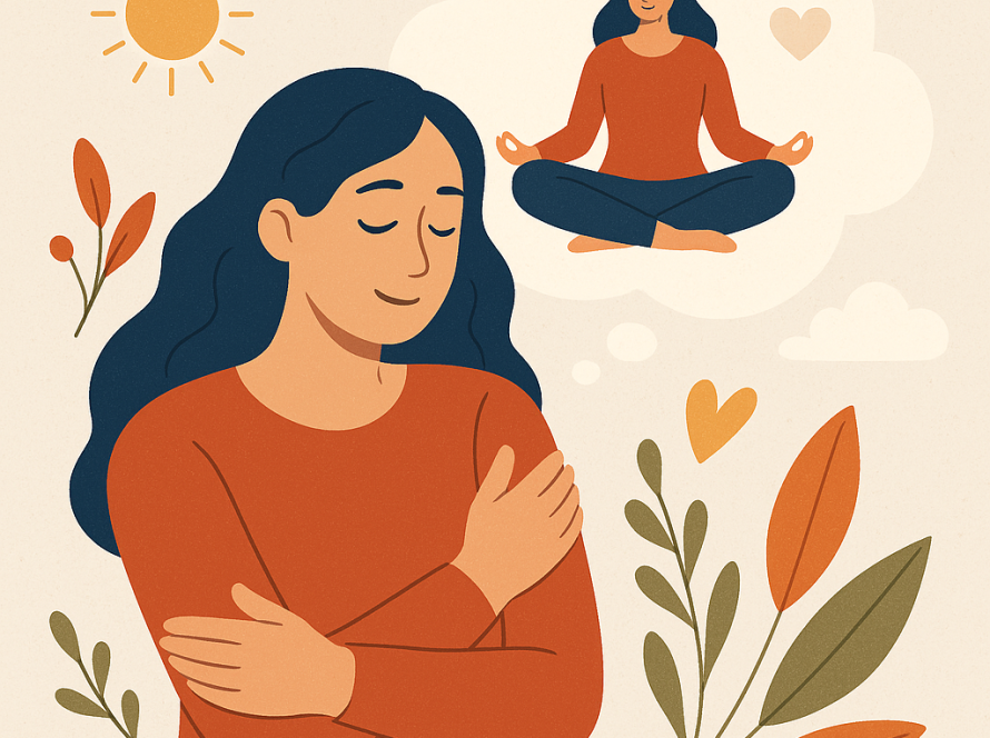 “Manos abiertas sobre el pecho en gesto de ternura, reflejando compasión y conexión interior